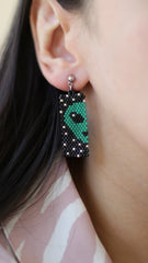 BLACK ALIEN EARRINGS