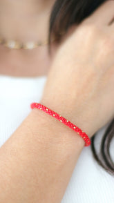 BOLD RED AND GOLD BRACELET