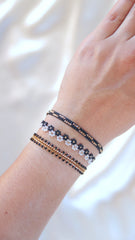 BLACK AND WHITE BLOSSOM BRACELET