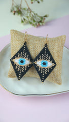 BLACK EVIL EYE EARRINGS