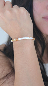 BOLD WHITE AND GOLD BRACELET