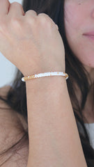 BOLD WHITE AND GOLD BRACELET