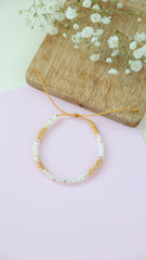 BOLD WHITE AND GOLD BRACELET
