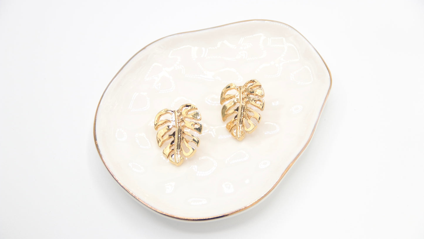 Monstera Leaf Earrings