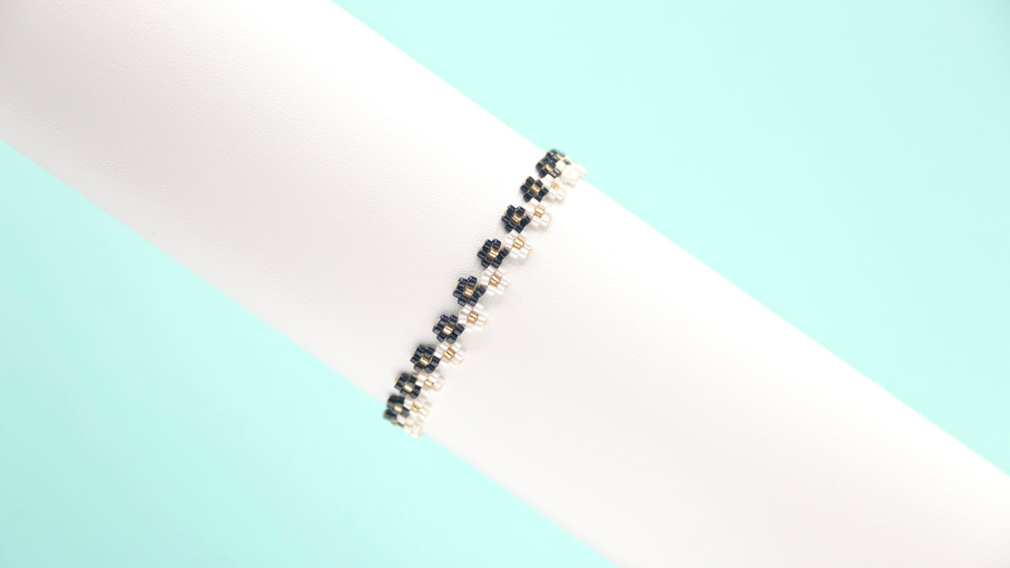 Petite Blossom B/W Bracelet