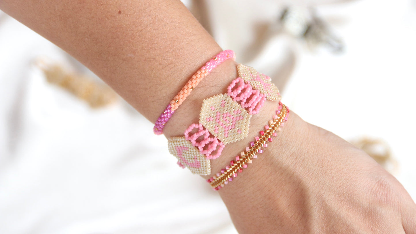 Tubular Pink Bracelet