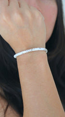 BOLD WHITE AND SILVER BRACELET