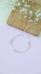 BOLD WHITE AND SILVER BRACELET